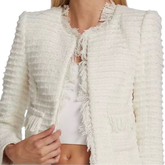 L'AGENCE Angelina Tweed Blazer size 2 - Picture 4 of 13